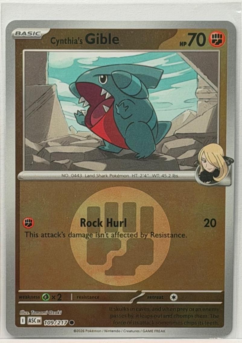 Ascended Heroes Cynthia's Gible [Energy] Pokémon card